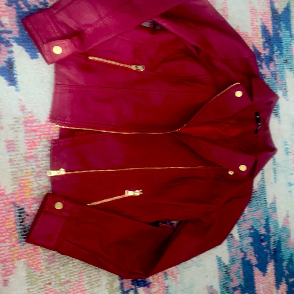 Maroon Moto jacket